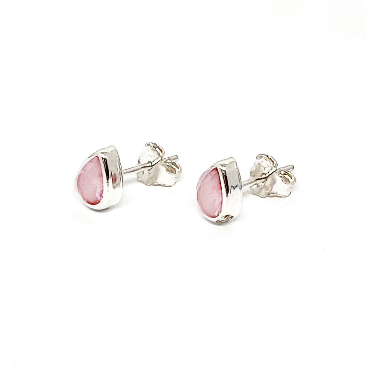 COGGIOLA - Aros Gota Circón Rosado Plata Fina 925