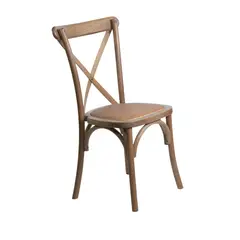 NECTAR - Silla cruceta madera de haya y rattan 50x50x91cm