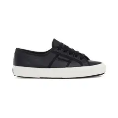 SUPERGA - Zapatilla 2750 Tumbled Leather Black Avorio