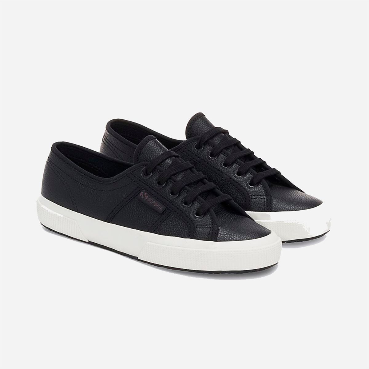 SUPERGA - Zapatilla 2750 Tumbled Leather Black Avorio