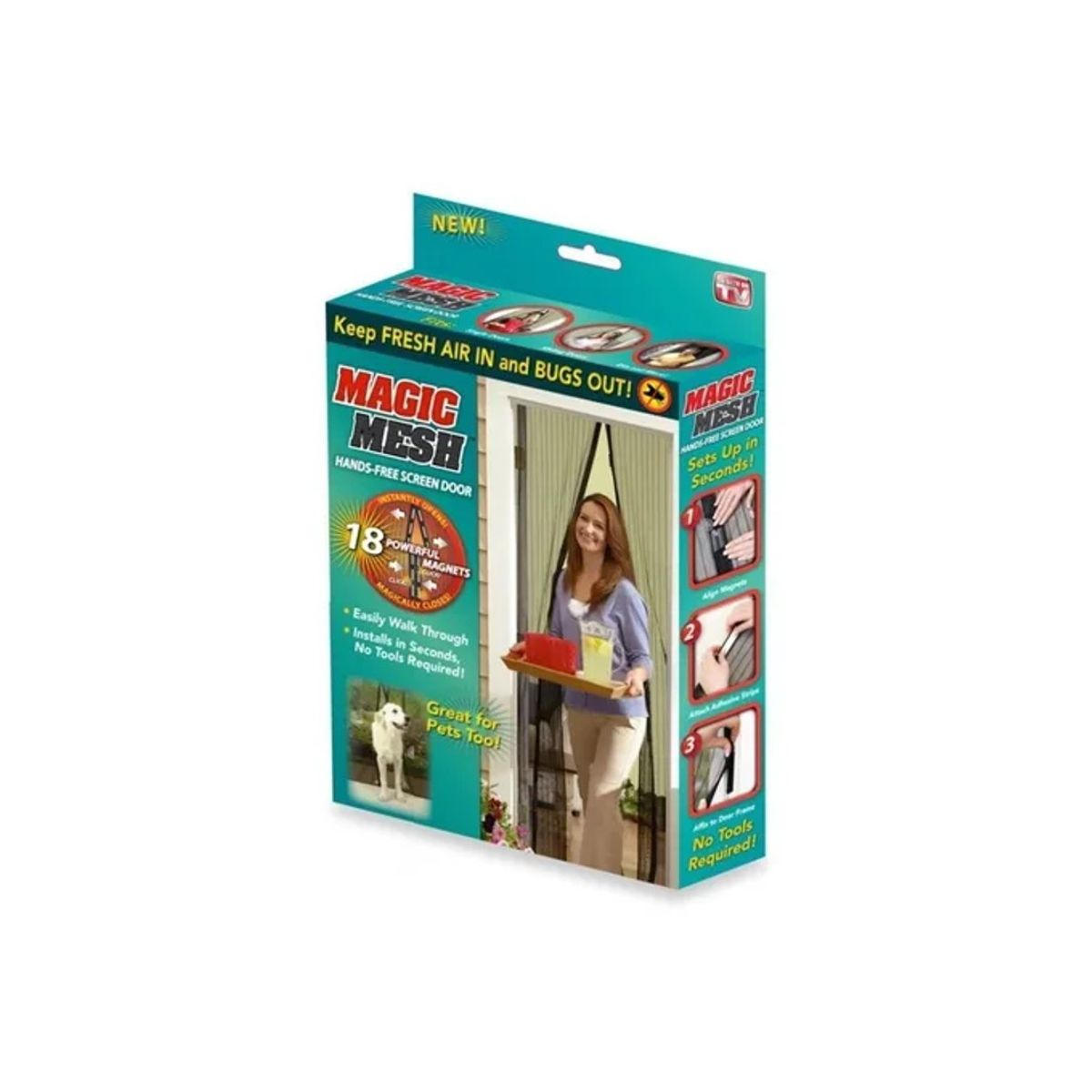 GENERICO - Malla Cortina Puerta Mosquitero Magnetico Mosquito Insectos