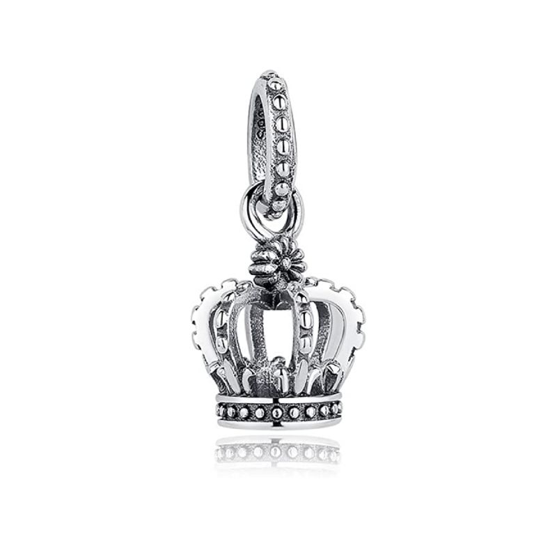 SILVER HEART - Charm Corona de Reina en Plata Fina 925 SILVER HEART