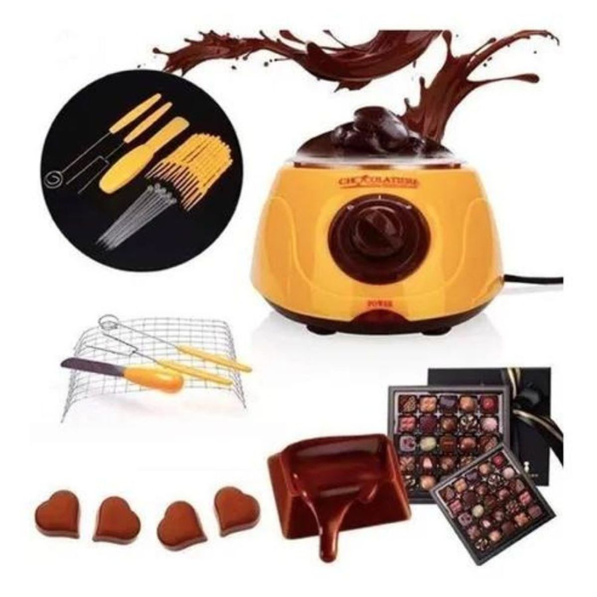GENERICO - Olla Chocolatera Electrica Fondue
