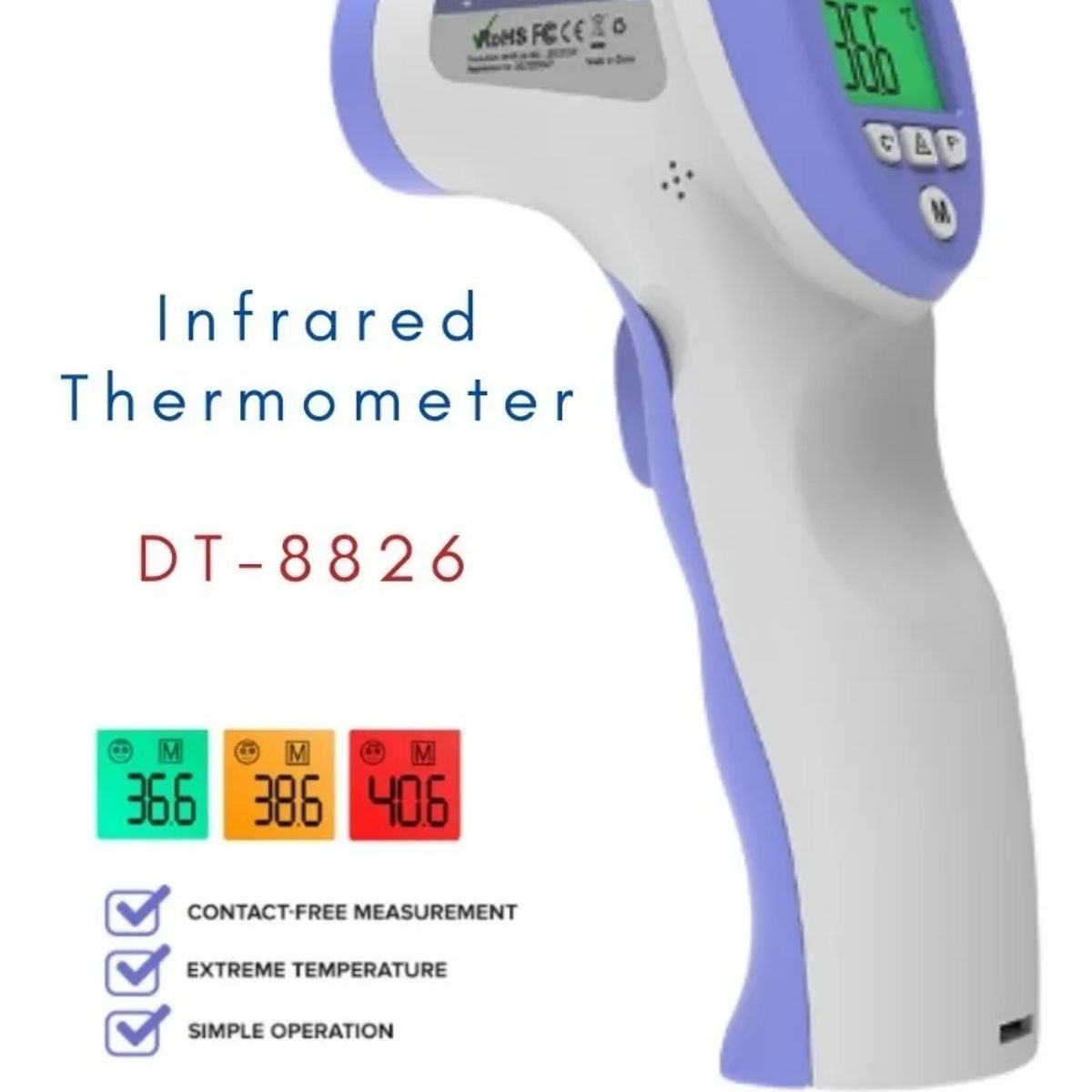 GENERICO - Termómetro Infrarrojo Medidor De Temperatura bebe Pistola