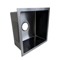 Lavaplatos 43x43 Deluxe Negro Bajo O Sobre Cubierta