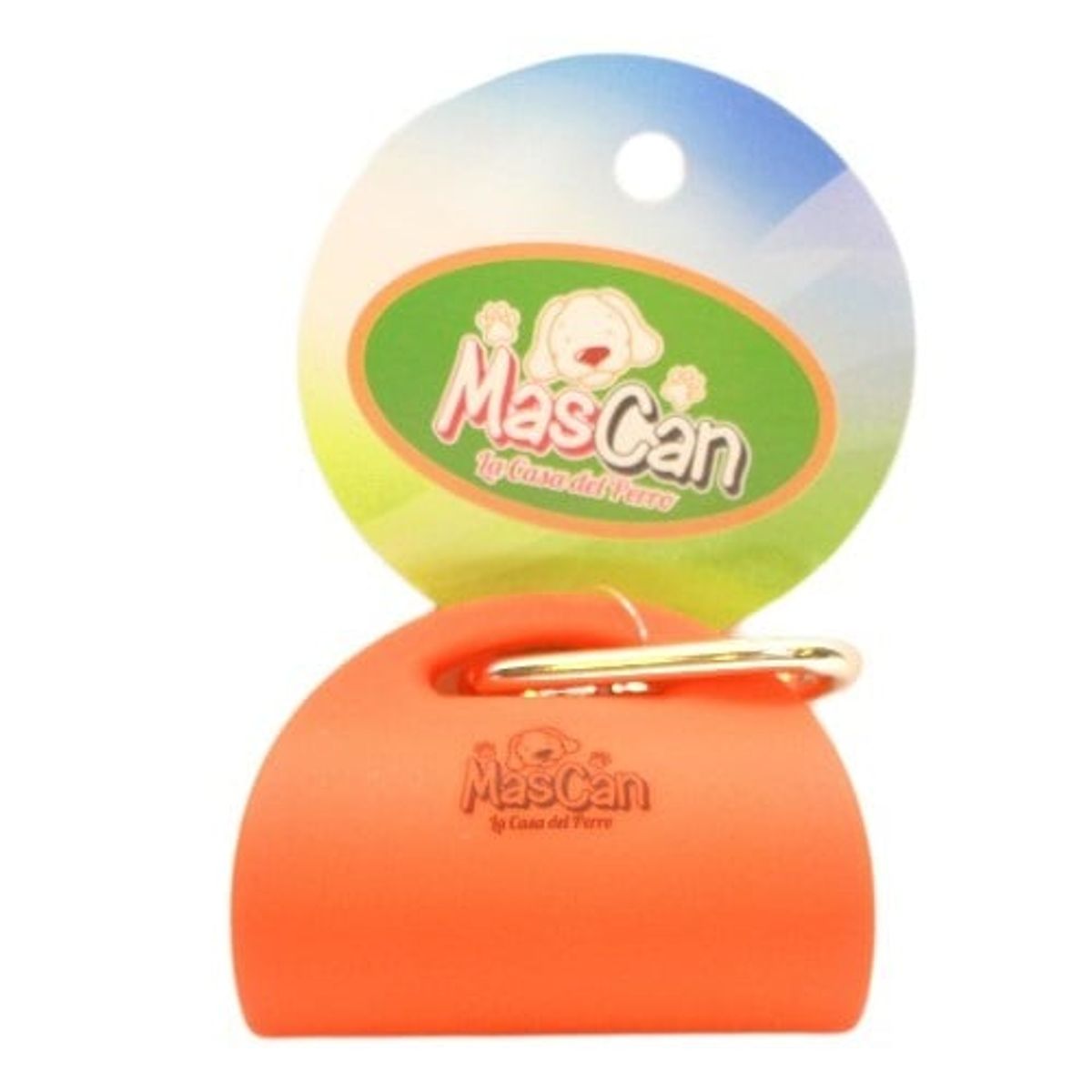 MASCAN - Porta Bolsas Sanitarias Cilindro Naranjo Perro Mascan