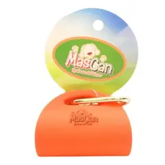 MASCAN - Porta Bolsas Sanitarias Cilindro Naranjo Perro