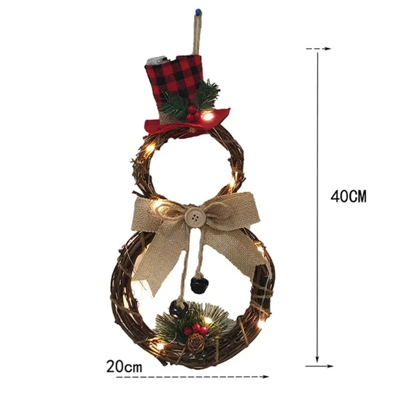 BOHEMIK - Colgante Puerta Navidad Ramitas con Luces