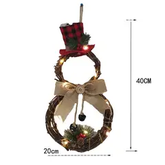 BOHEMIK - Colgante Puerta Navidad Ramitas con Luces