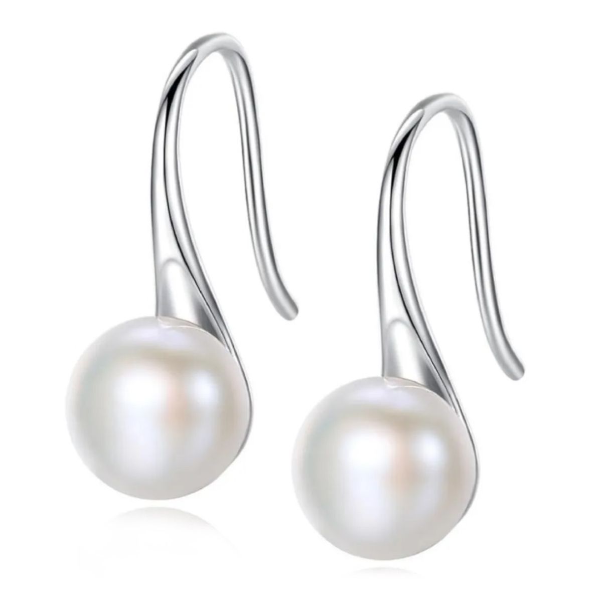 ARANY JOYAS - Aros Plata Con Perla Natural Blanca
