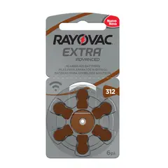 RAYOVAC - Pilas Auditivas Tipo 312 Pack 5 (30 Pilas)