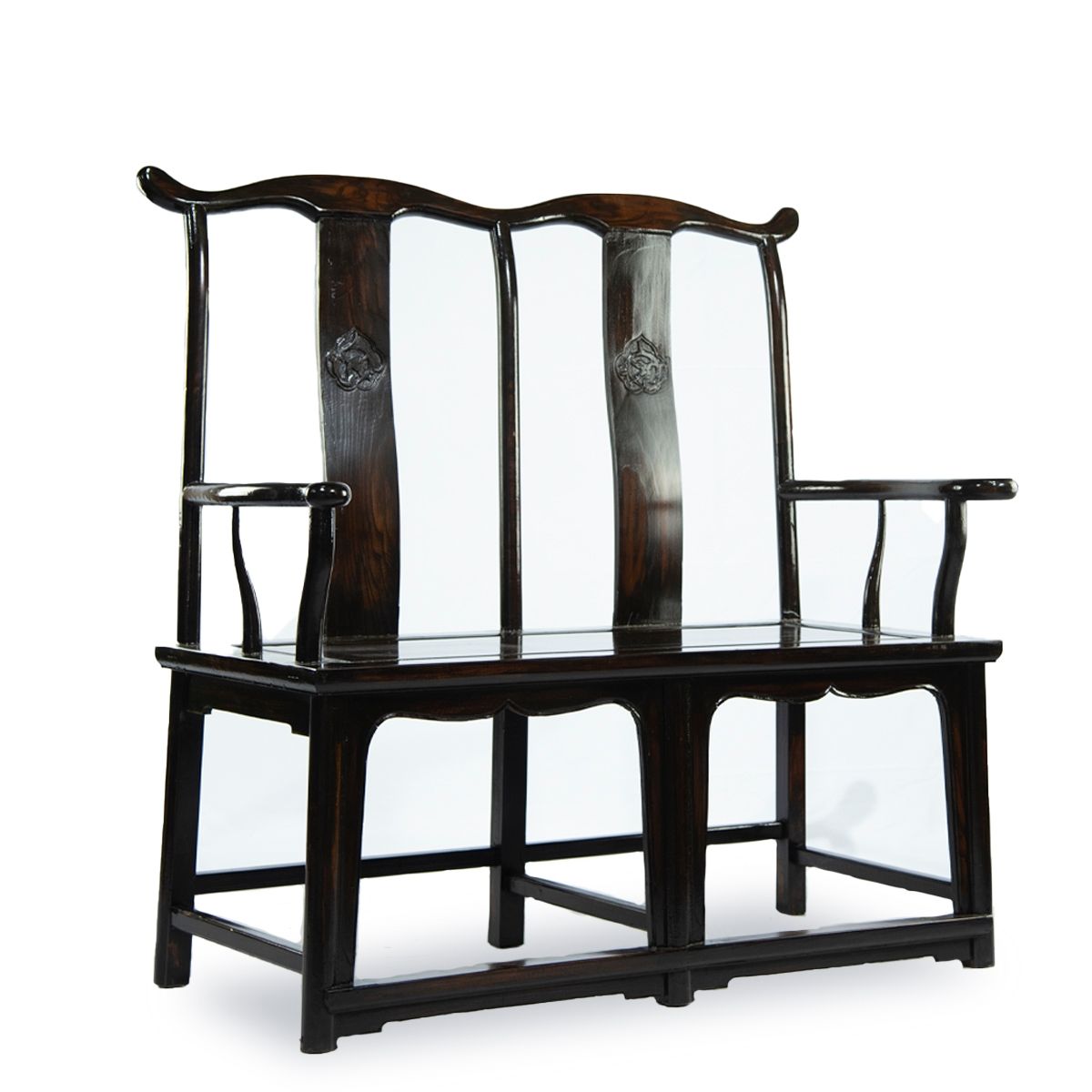 NECTAR - Silla Dinastía Doble de Madera de Olmo Estilo Ming Oriental Clásico y Elegante