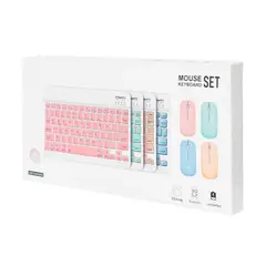 GENERICO - Kit de teclado mouse para iPad o Tablet Android Slim Rosado
