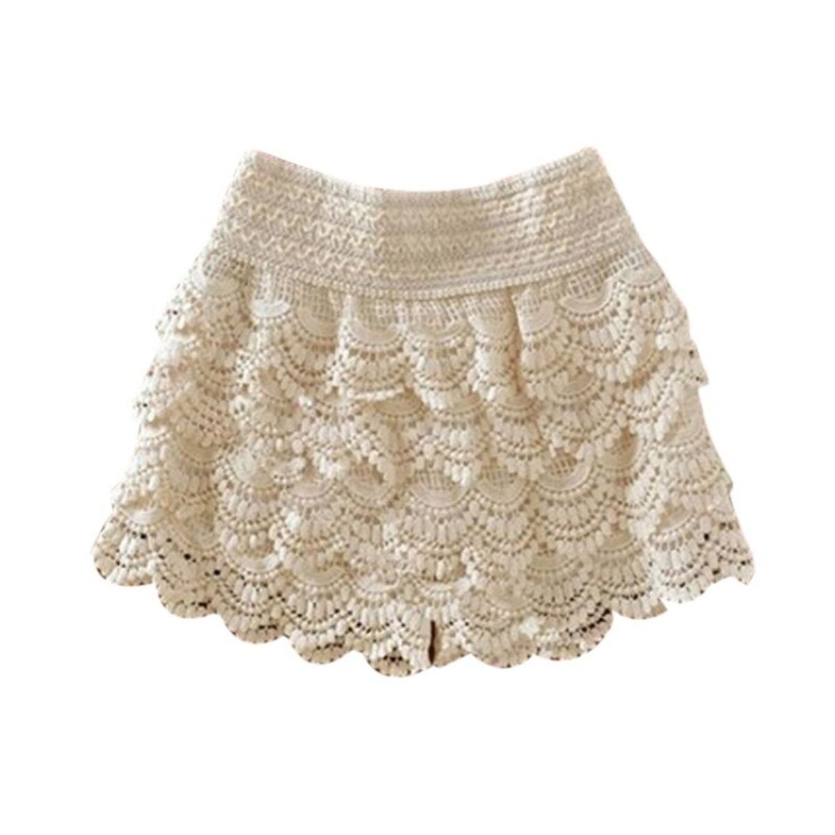GARSIL - Short De Algodon Para Mujer Con Pretina Y Diseño En Tejido - Tiro Alto