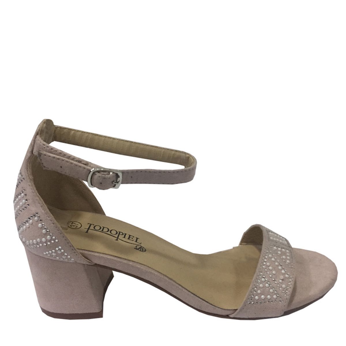 TODOPIEL - Sandalia Gamuza Ecológica ZAV72 Rosa