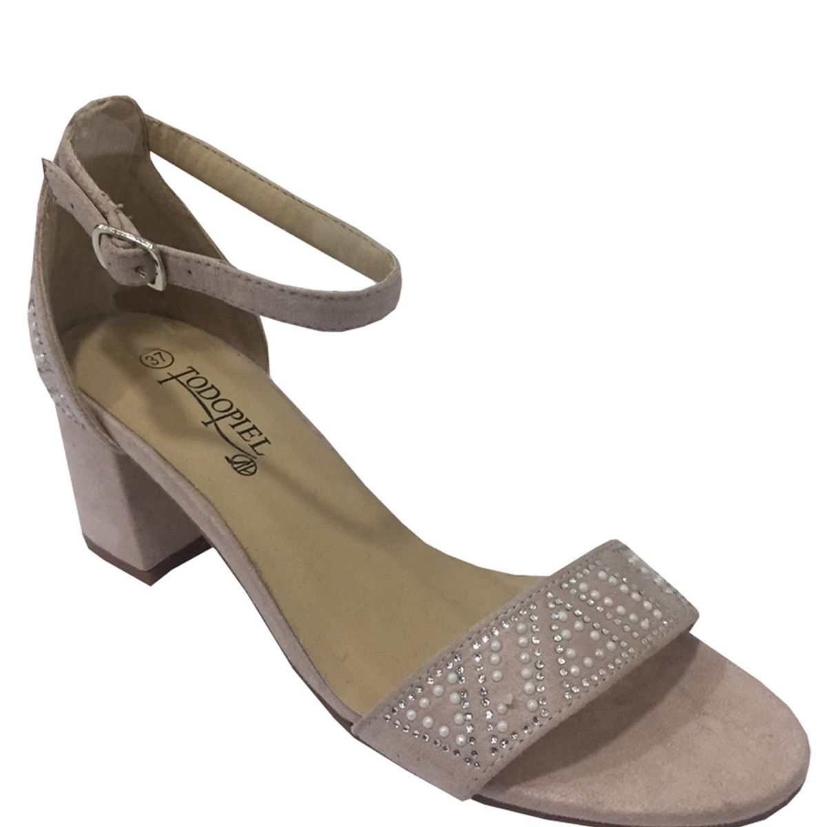 TODOPIEL - Sandalia Gamuza Ecológica ZAV72 Rosa