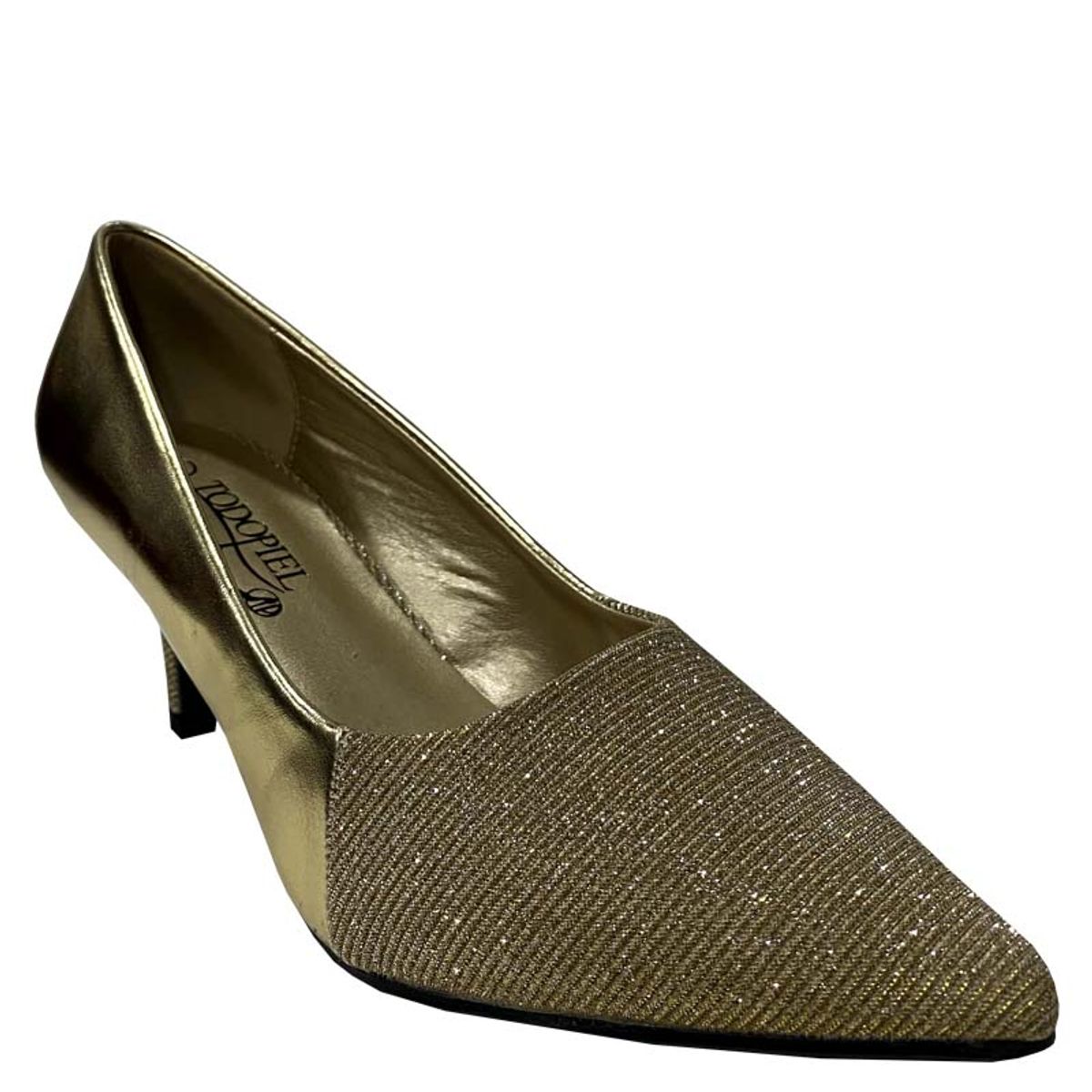 TODOPIEL - Zapato de Taco Mujer Dorado Todopiel
