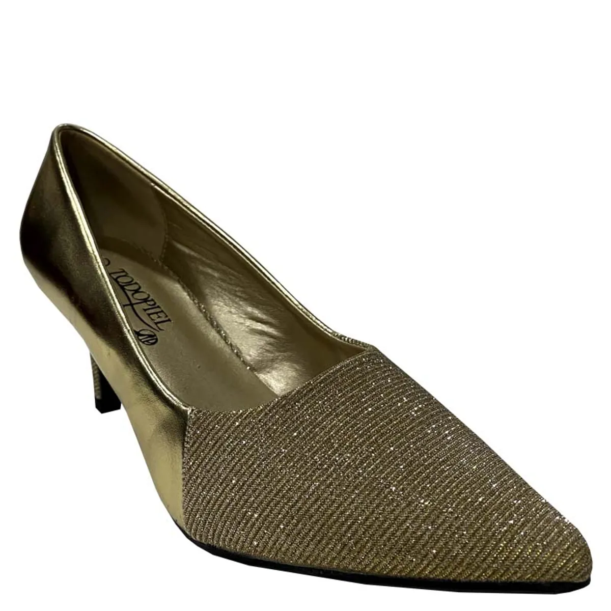 TODOPIEL - Zapato de Taco Mujer Dorado Todopiel