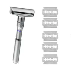 MAXCARE - Máquina de afeitar tradicional + 5 repuestos