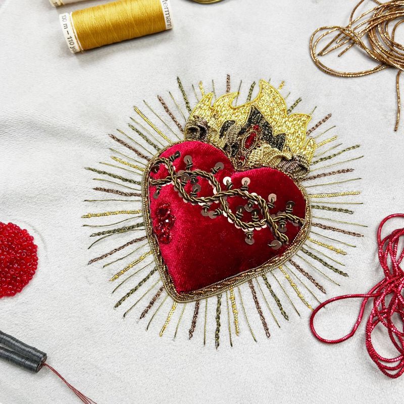 MARTIN BORDADOR - Kit Goldwork cuadro Sagrado Corazón Jesús