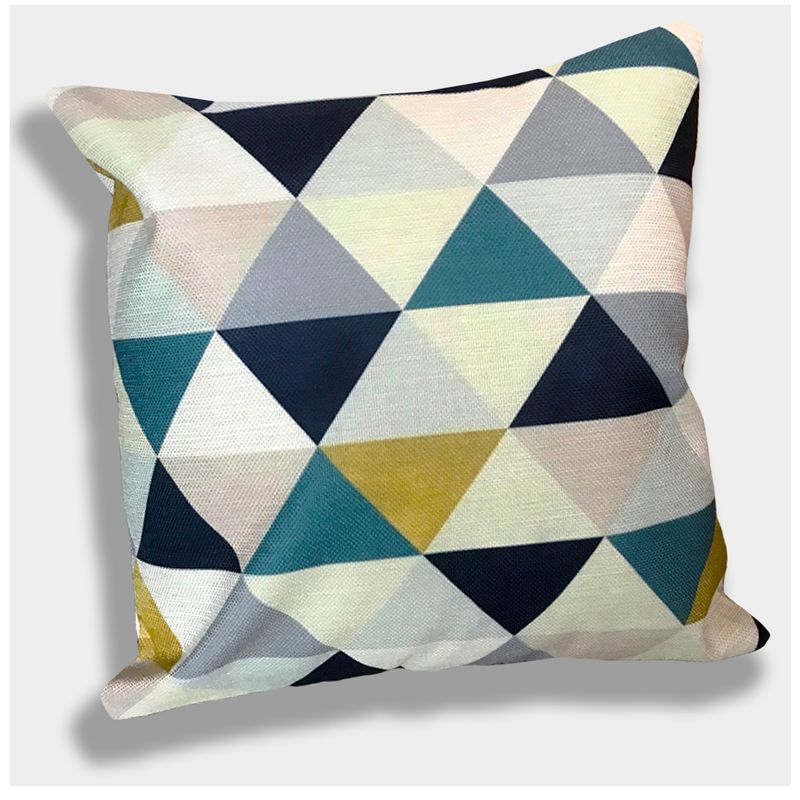 LIVING MARKET - Cojín Triángulos Lino 45x45 Living Market