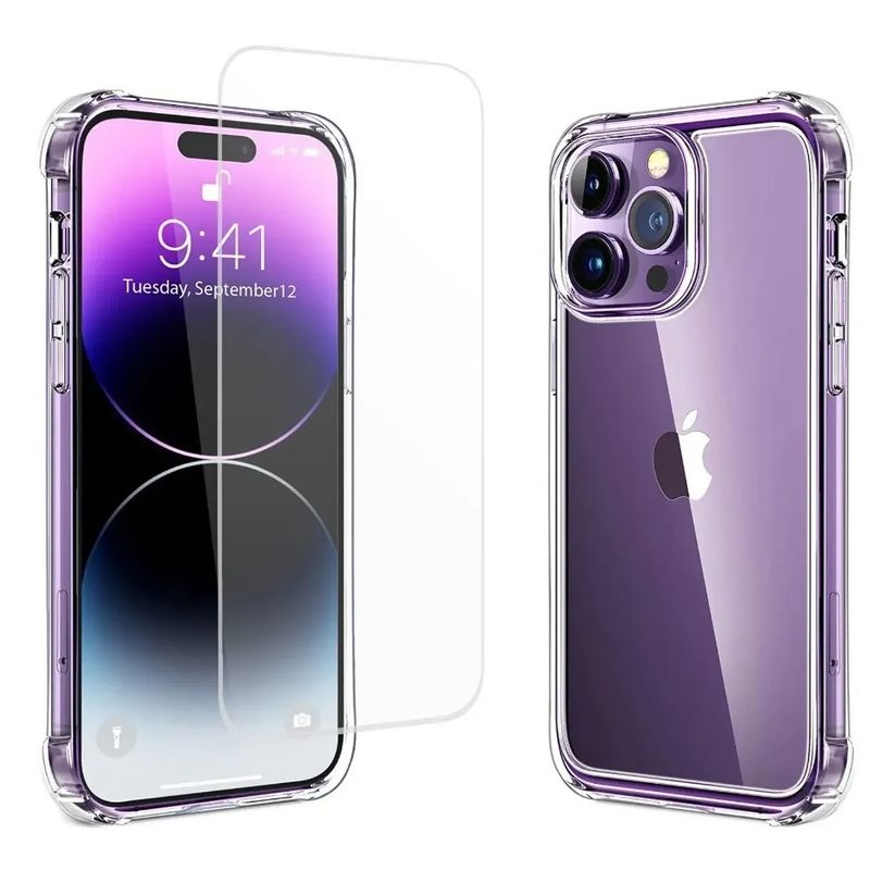 GENERICO - Kit Carcasa Para iPhone 14 Pro Max + Lámina Cerámica