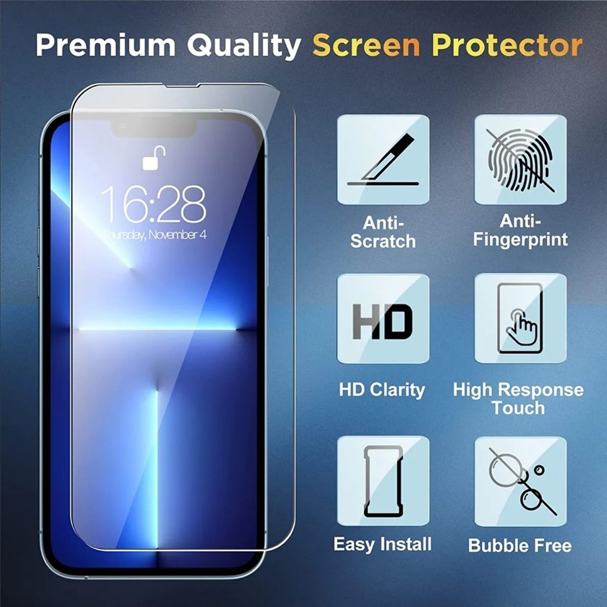 GENERICO - Kit Carcasa Para iPhone 14 Pro Max + Lámina Cerámica