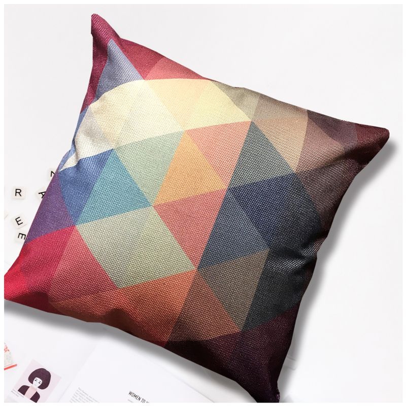 LIVING MARKET - Cojín Triángulos 45x45 Lino Living Market