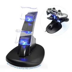 GENERICO - Cargador De Joystick Mando Doble Para Control Ps4