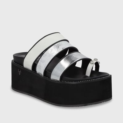 Imagen 2 del producto Sandalia Mujer Blanca Plataforma 15662