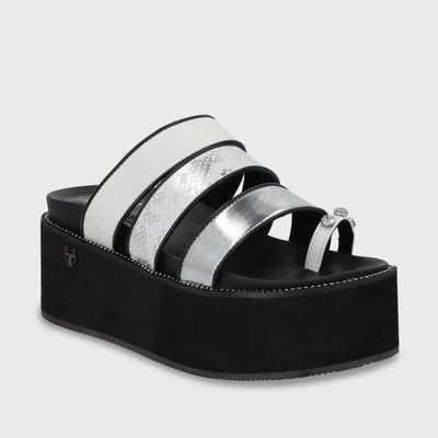 Imagen 2 del producto Sandalia Mujer Blanca Plataforma 15662