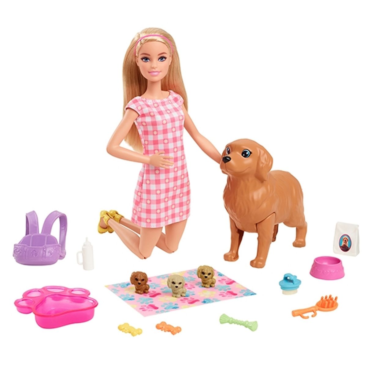 BARBIE - Muñeca Barbie Cachorros Recién Nacidos