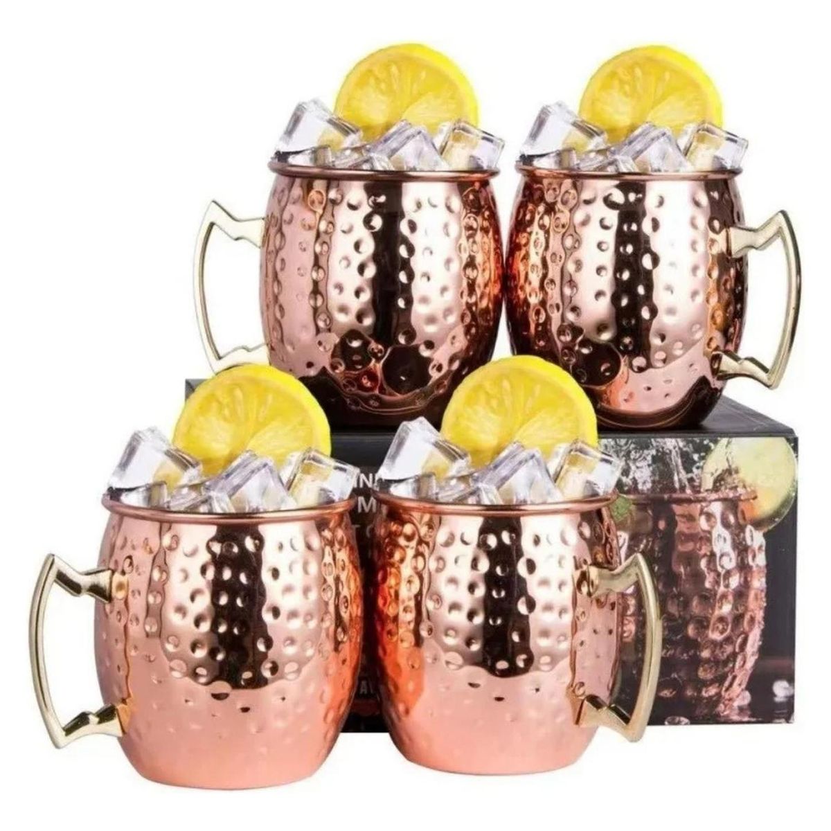 IMPORTCLICK - Set 4 MUG Cobre Vasos Coctel Moscow Mule 500 ML Premium - Cobre