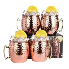 IMPORTCLICK - Set 4 MUG Cobre Vasos Coctel Moscow Mule 500 ML Premium - Cobre