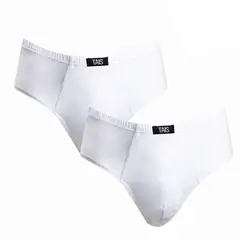 TAIS - Slip Liso Bi-Pack Blanco