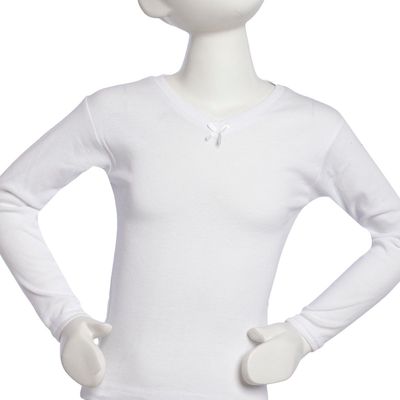 Imagen 1 del producto Camiseta Cuello V Manga Larga Blanco