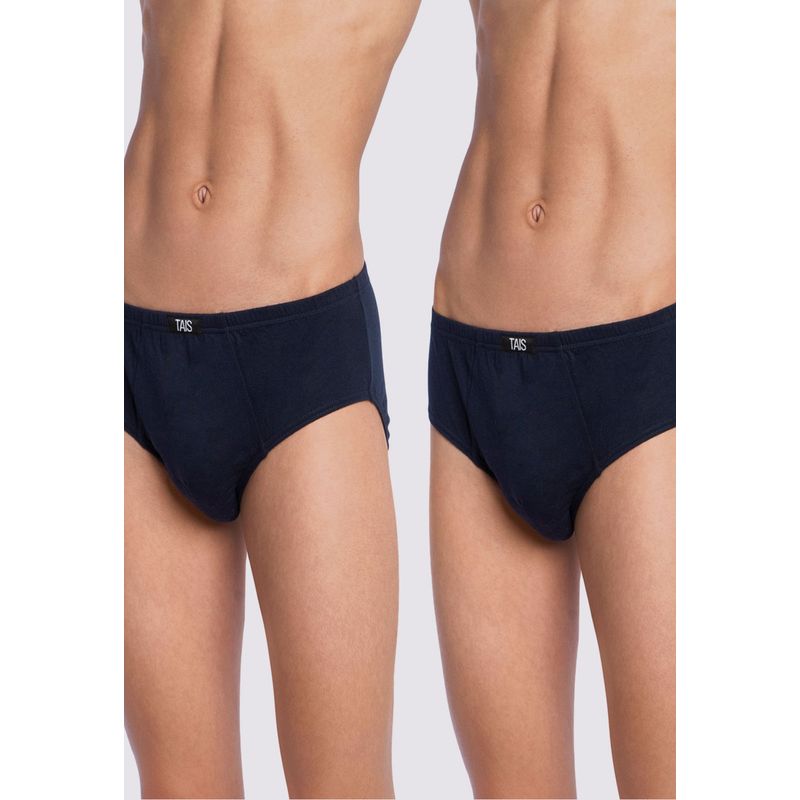 TAIS - Slip Liso Bi-Pack Azul Tais
