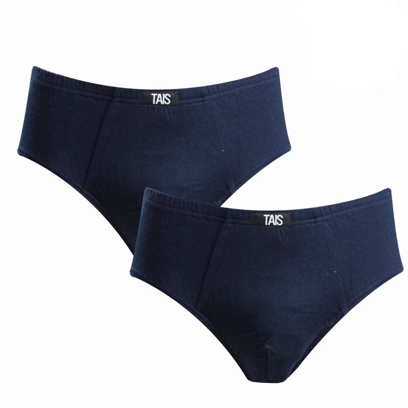 TAIS - Slip Liso Bi-Pack Azul Tais
