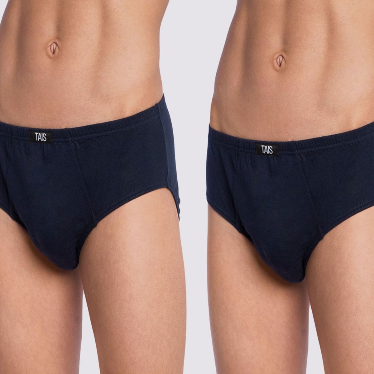 TAIS - Slip Liso Bi-Pack Azul Tais