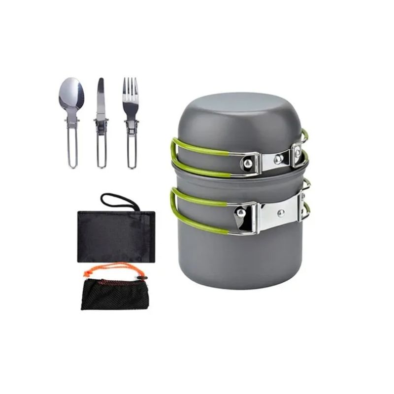 ESHOPANGIE - Set Ollas Kit Camping 5 Piezas Ultraligero