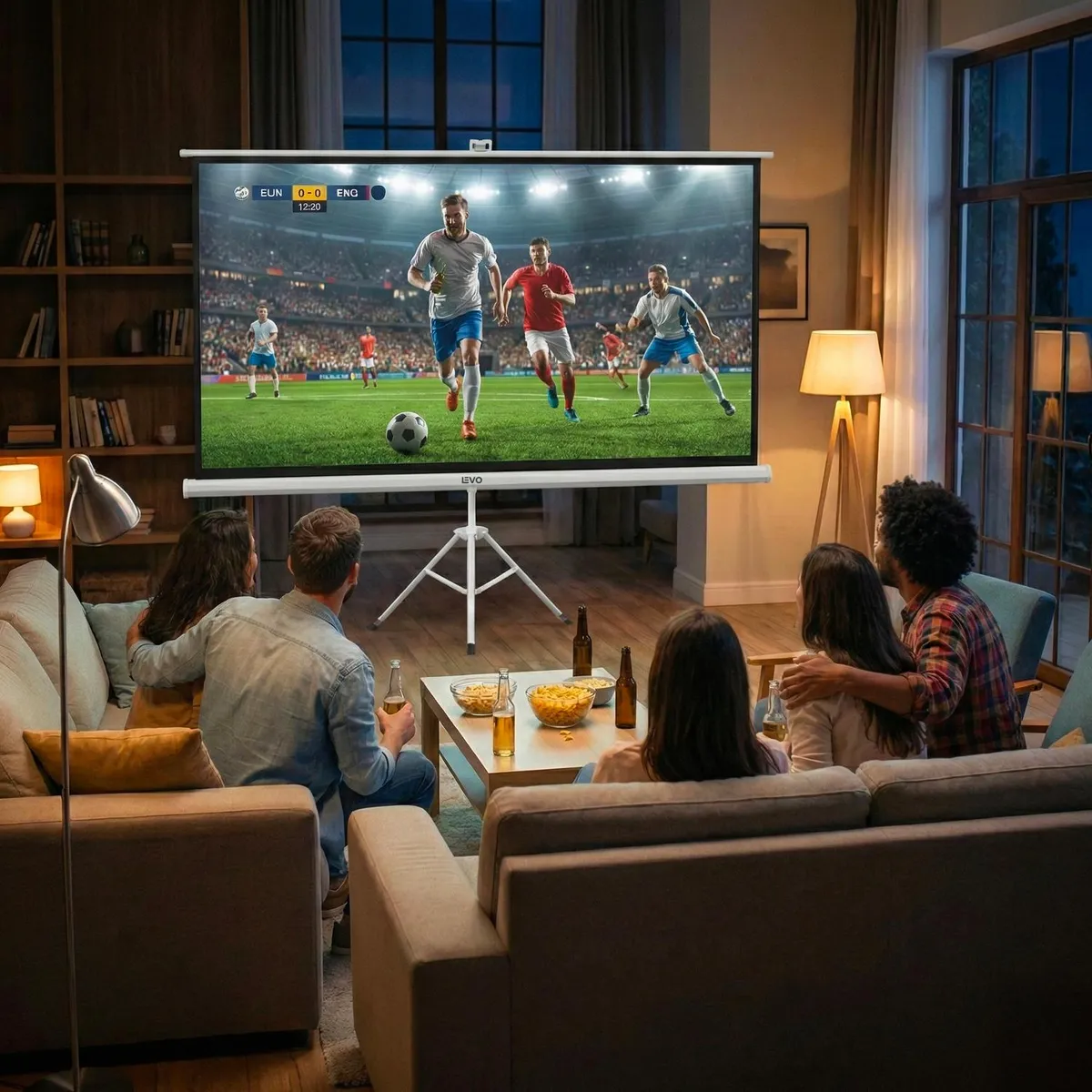 LEVO - Telón Proyector 100 pulgadas 200 x 150 cm LEVO