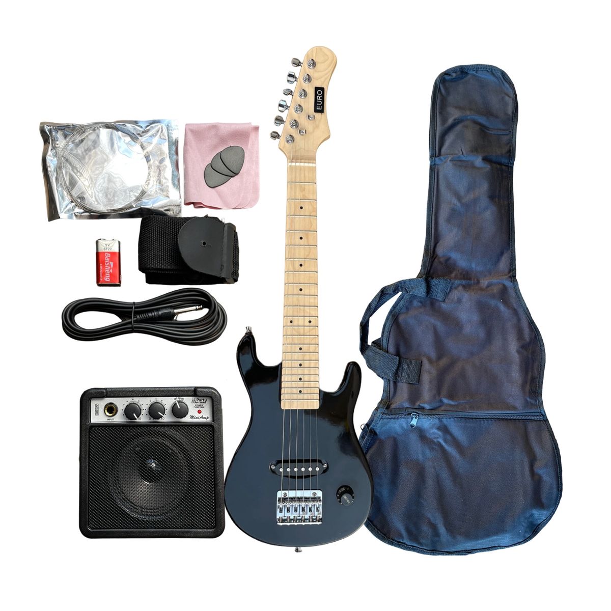 EURO - Pack guitarra electrica niño marca Euro con ampli 5 watts