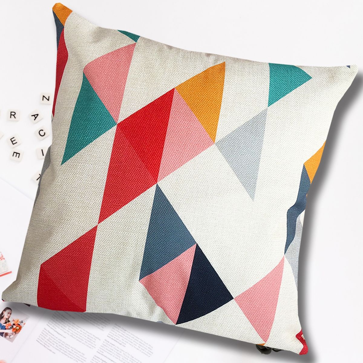 LIVING MARKET - Cojín Triángulos 45x45