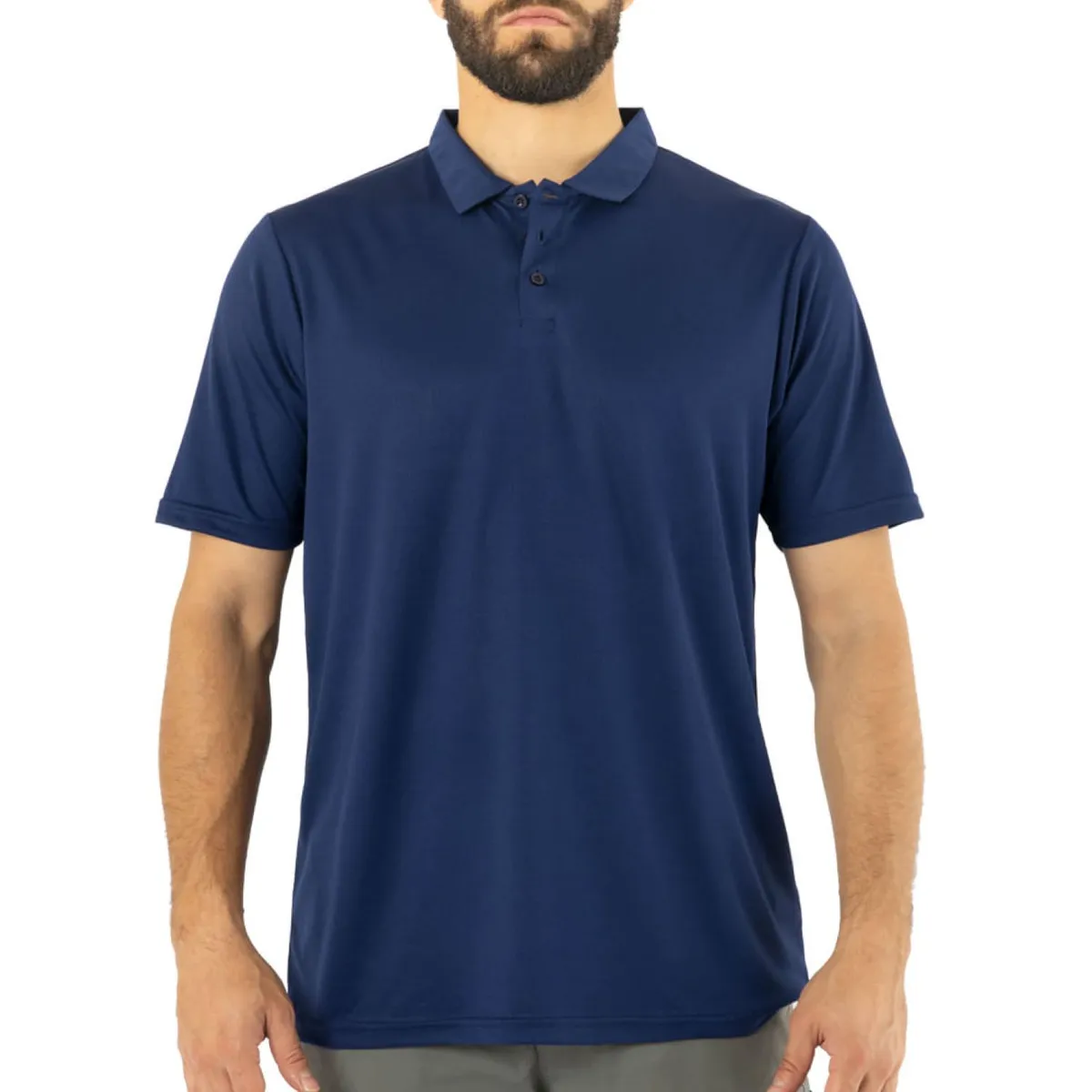 QUEBEC - Polera Cooldry Quebec Manga Corta Azul