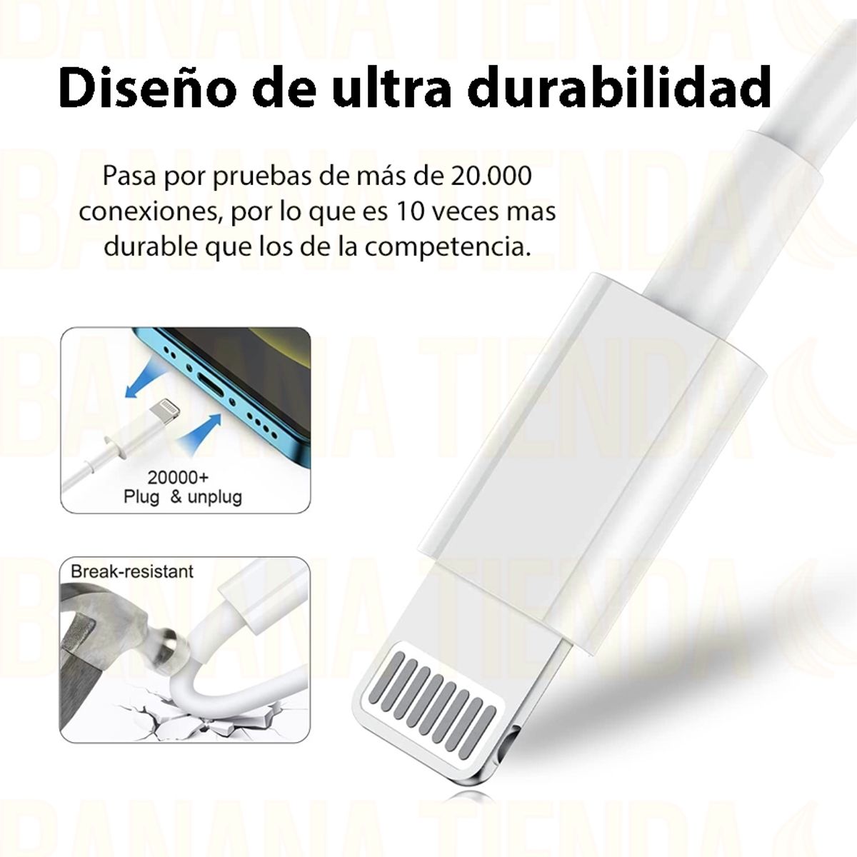 GENERICO - Cable Usb Carga y Datos Para iPhone 1mt