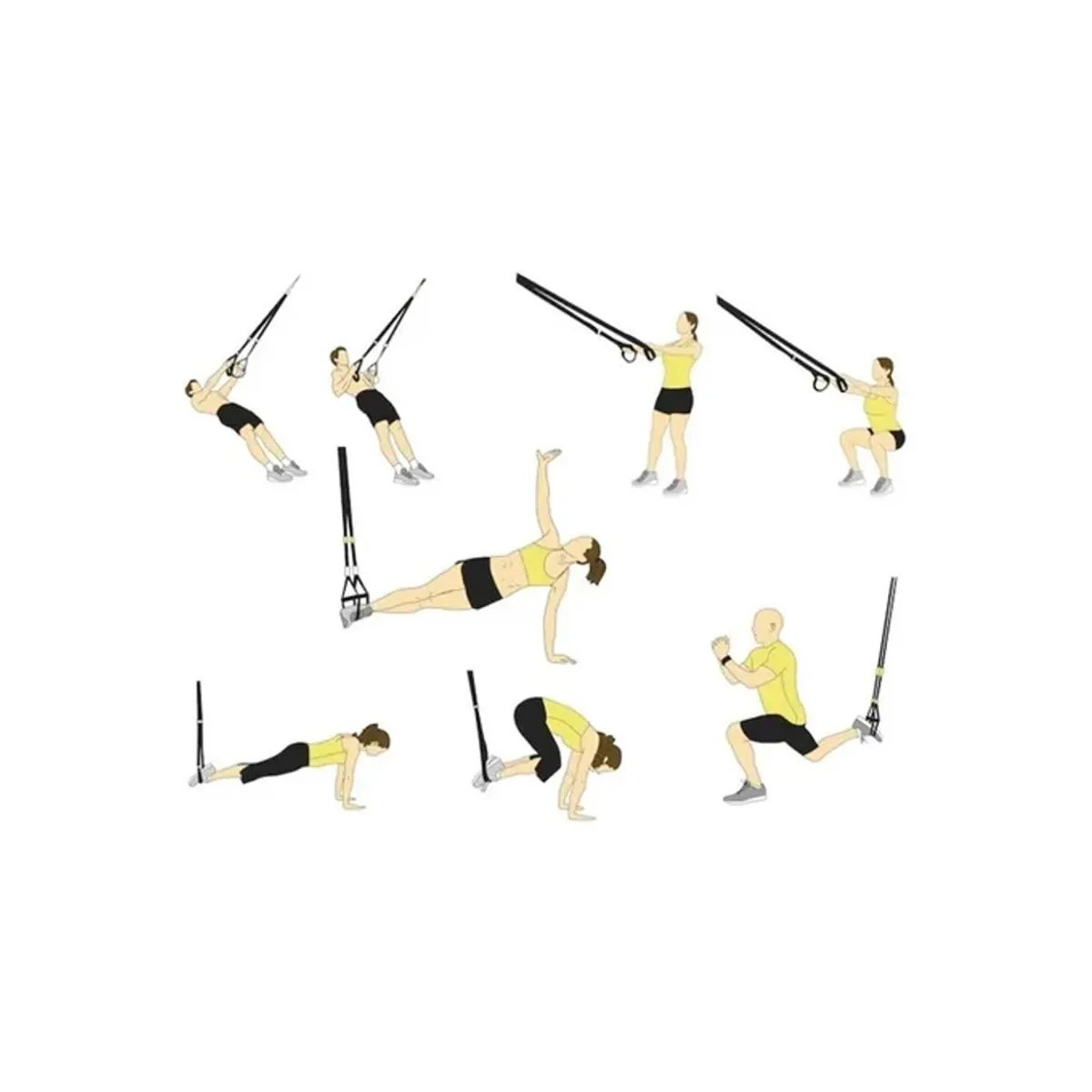 GENERICO - Sistema De Suspension Bandas Cintas Ajuste Puerta