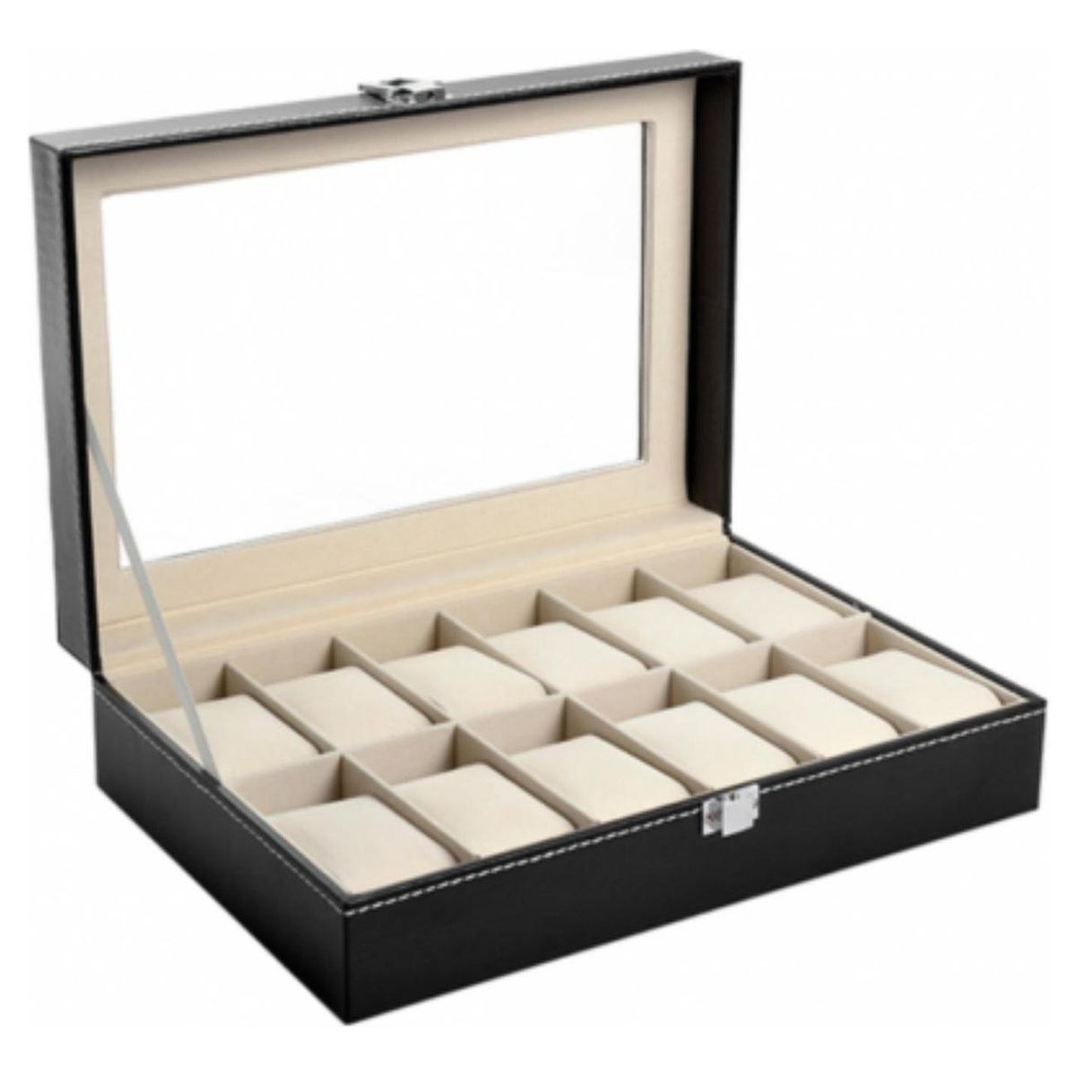 IMPORTCLICK - Organizador Reloj Deluxe 12 Relojes 100% Cuero Natural