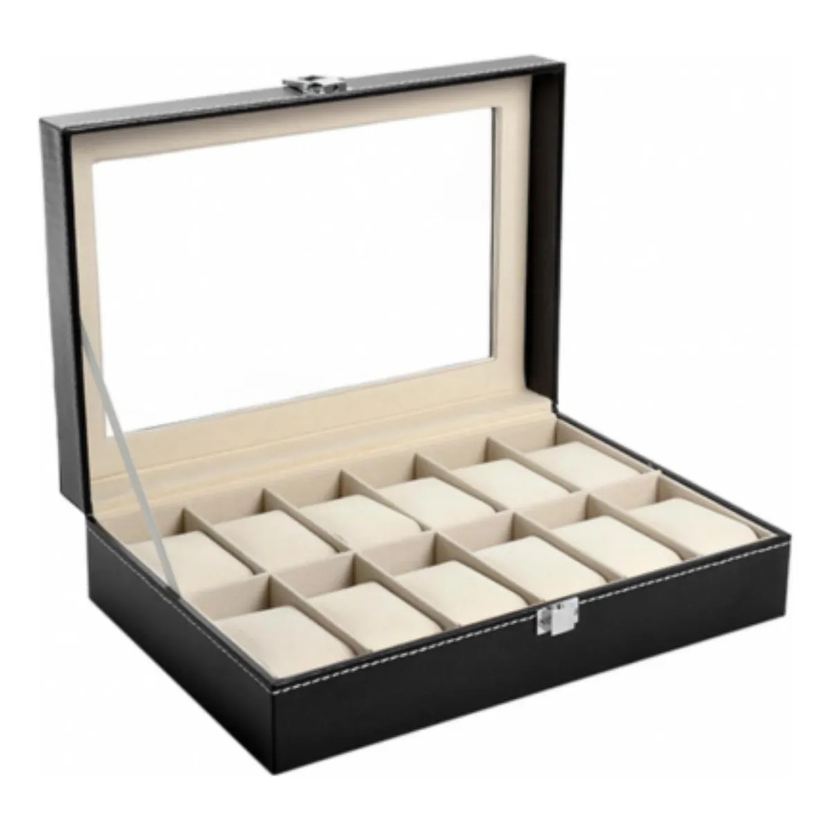 IMPORTCLICK - Organizador Reloj Deluxe 12 Relojes 100% Cuero Natural