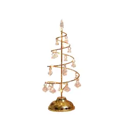 BOHEMIK - Arbol de Navidad metalico Dorado con guia de luz led
