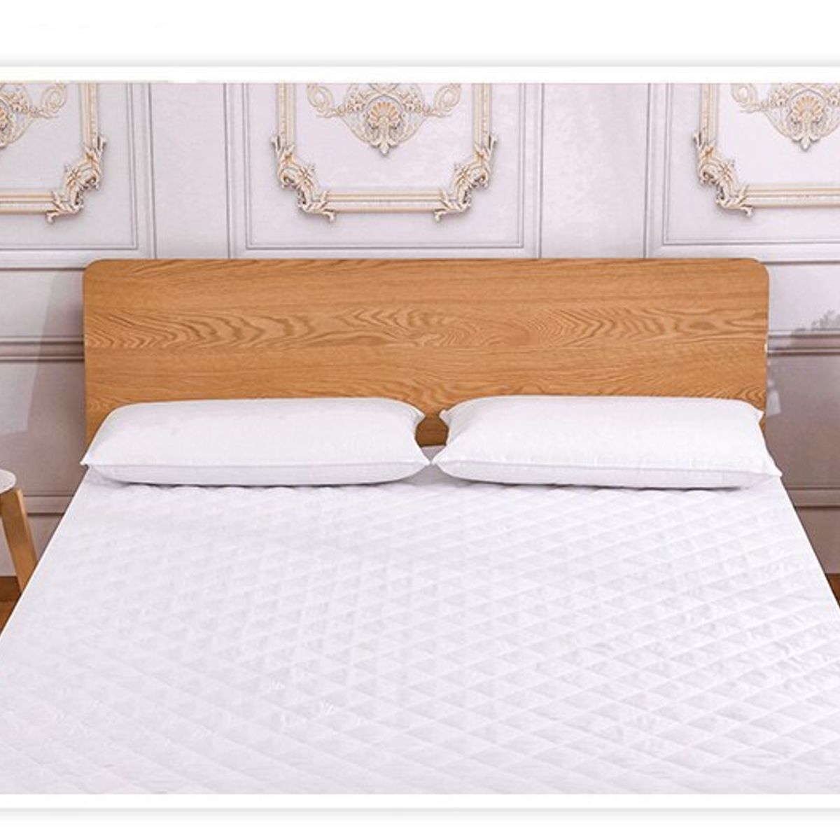 GENERICO - Cubrecolchón impermeable Blanco 1.5p + 01 funda de almohada.